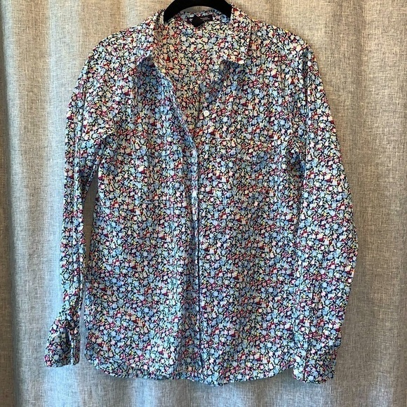 WOMENS Gap floral boyfriend button down xsmall - Picture 2 of 7